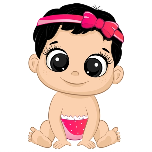 Baby Shower Adorable Baby Girl Sticker